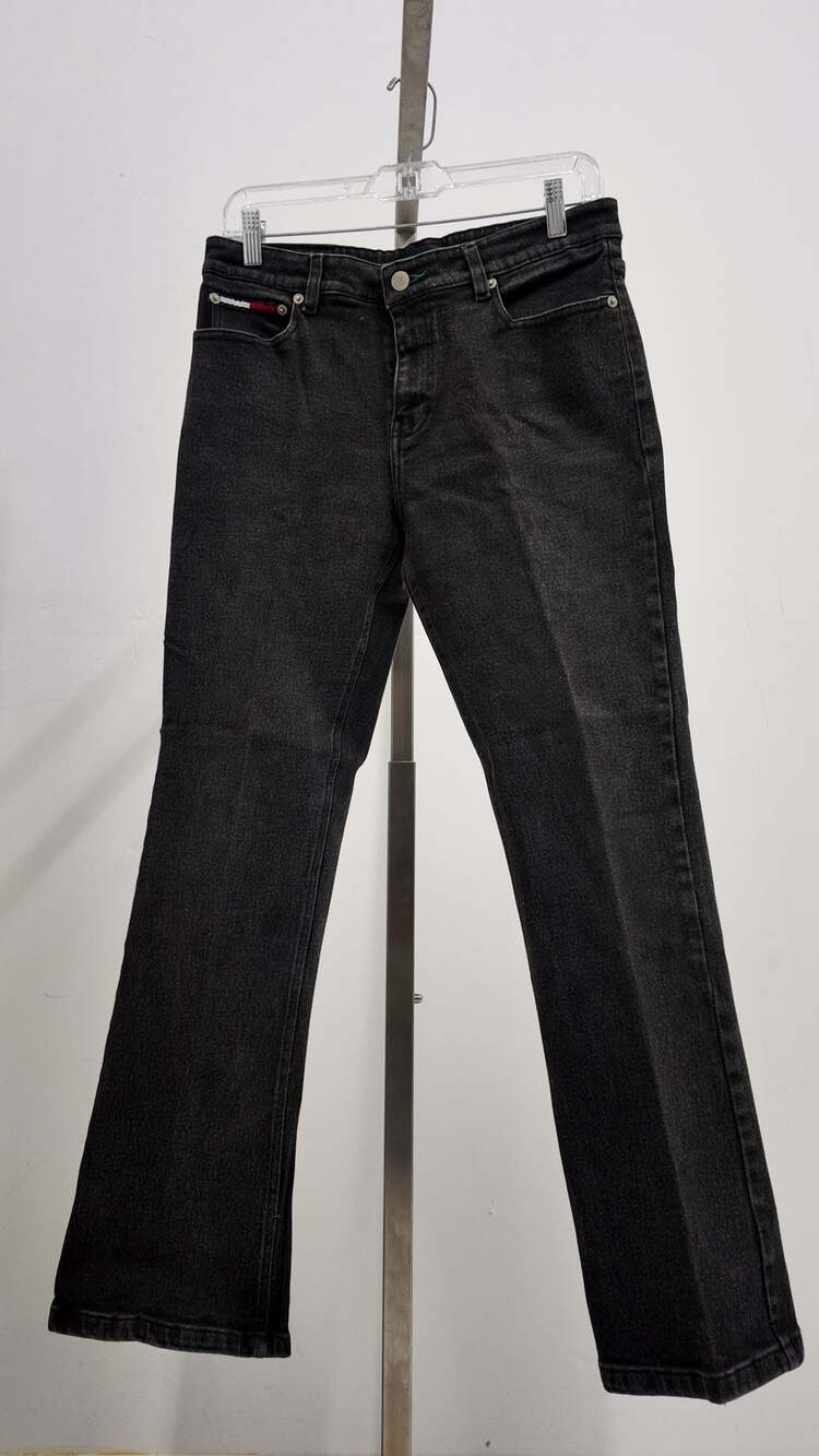 Vintage Tommy Hilfiger "Tommy Jeans" Women’s Straight Leg Jeans – Faded Black (S
